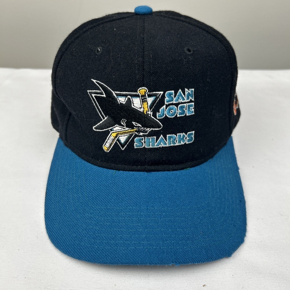 VTG 90s Starter Hat San Jose Sharks NHL Hockey Snapback Clarence Campbell Conf